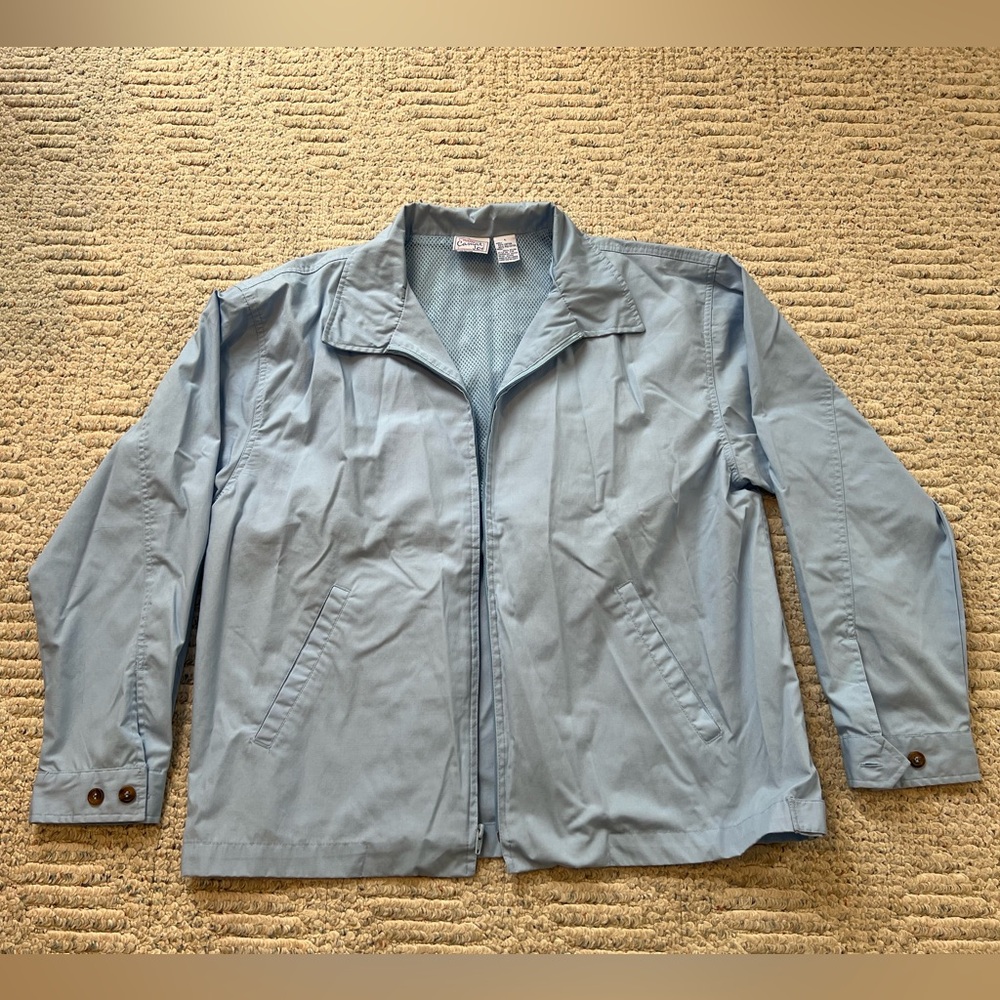 Retro Vintage Haband Light Blue Lightweight Jacket, men’s size large